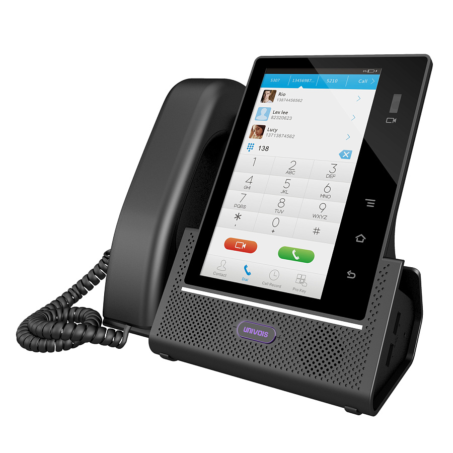 UNIVOIS U8S - IP-телефон, 8 SIP аккаунтов, HD Voice, POE, Bluetooth