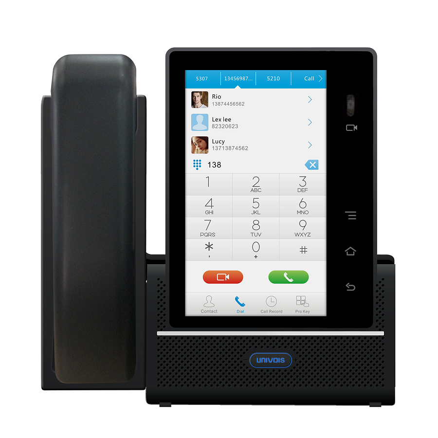 UNIVOIS U8S - IP-телефон, 8 SIP аккаунтов, HD Voice, POE, Bluetooth