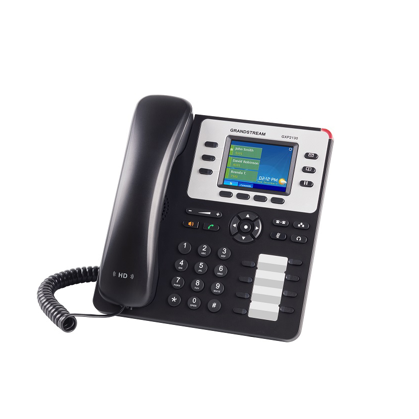 Grandstream GXP2130V2 - IP телефон, 3 SIP аккаунта, 3 линии, цветной LCD, PoE, (1GbE) Gigabit Ethernet, 8 BLF, Bluetooth